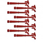 MSD 34759 HEMI TUBES, RED Set of 8 Hemi Tubes, Elbows, End Caps and Screws,